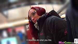 hey, watch this amateur redhead suck and fuck for free shopping!