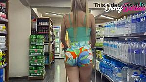 Went pantyless at the market, ended up with security!