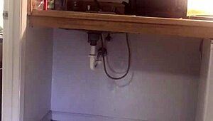 Gay Plumber Caught Stuffing Dildo in Tight Spot