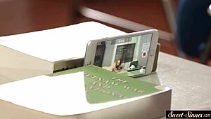 Classy teen overwhelmed by intense fucking and fingering