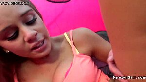 Natural Busty Brunette Bangs Hard At Beach!