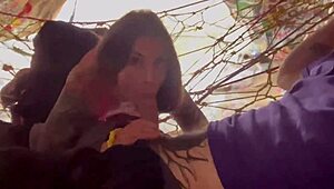 blowjob and wild fun in a cave with felicity feline