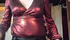 Cum Play Dressup med Mig i Sexy Transseksuel Amatør Scene 3