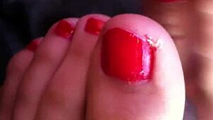 Friend footjob in the car