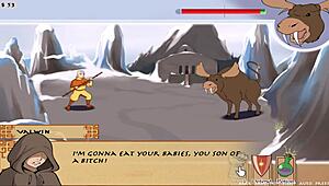 sloppy blowjob on big tits in anime hentai