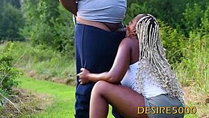 big milf couple fucks hard in public with big black cock!