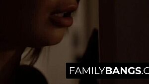 Petite 18+ girl catches pretty stepsister touching herself in bedroom - whitney wright mackenzie moss