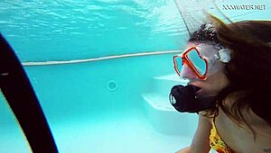 check out perfect brunette babe katya nakolkina underwater showing off.