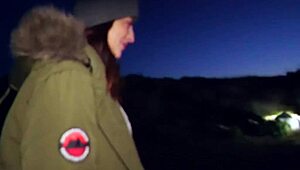 Camgirl fucks fan with shaved pussy in lingerie!