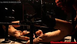 are tied up lesbian bondage babes punished?