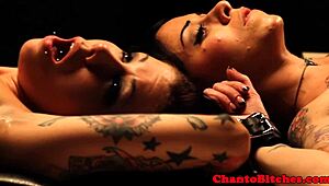 are tied up lesbian bondage babes punished?