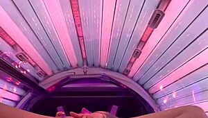 A tattooed brunette indulges in solo pleasure with sex toys in a compilation video