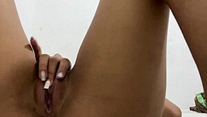 Petite 18 Year Old Teases Her Tight Pussy. She Fingers Herself Slowly for You.