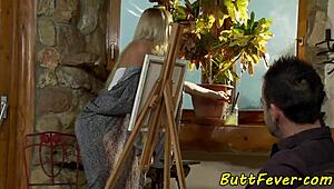 Spex Babe Gets Passionate Assfucking with Deep Anal Creampie in European Style