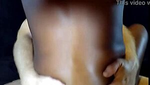 Interracial web chat with black girl and white guy