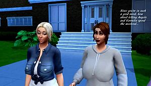 Sims 4 parody with MILF blowjobs and big ass orgies