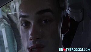 Gay brothers pick up random BBC on the street for bareback fucking.