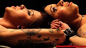 are tied up lesbian bondage babes punished?