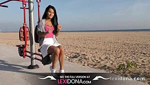 Follow Me Around Barcelona Beach as I Flash! What a Thrill!