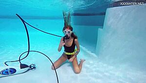 check out perfect brunette babe katya nakolkina underwater showing off.