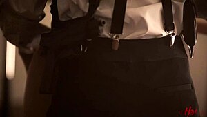 Blonde lesbians suck and ride big tits