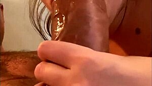 Russian Mistress Anastasia Trains Blowjob on Huge Italian Cock