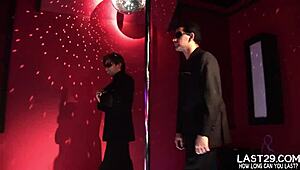 Sexy stripper rips clothes off in bar!