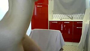 blonde girl with stunning tits gets drilled hard on webcam, so hot!