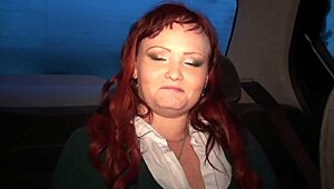 Passionate Redhead Bent Over For Outdoor Doggystyle Threesome