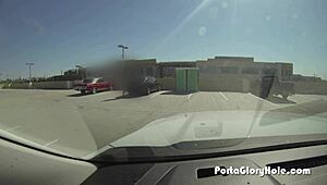 Public gloryhole encounter with a stranger's cum craving partner