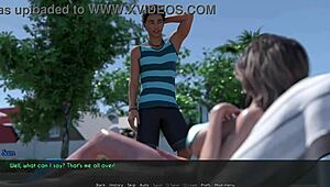 A Cheating Wife And Stepmother Sunbathe With Sam In This 3D Hentai Animation.