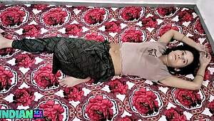 Passionate Indian lovers engage in steamy sex session on bed