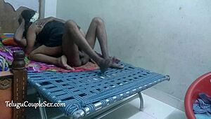 Desi Horny Telugu Bhabhi Night Work with Husband Sex Story.