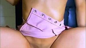 Latina student fucks neighbor in bedroom