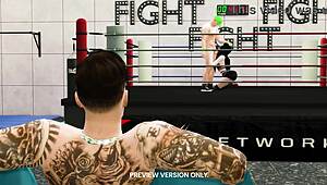 triple wrestle with saraya and cena in 3d hentai parody