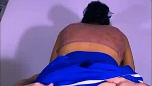 A college girl and her boyfriend unwind in their apartment before engaging in passionate sex