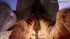 Gay furries engage in yiffing and anal play