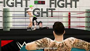 Saraya and Cena's passionate wrestling match in 3D Hentai