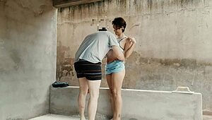 My wife meets the guy from Badoo at the unfinished construction site – part 2 return.