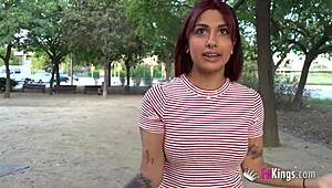 valeria faces an old man with a big bulge in this reality scene