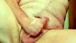 Chubby guy uses dildo and cums in this compilation