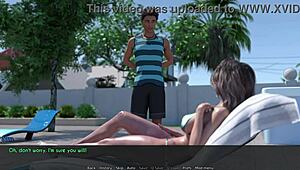 A Cheating Wife And Stepmother Sunbathe With Sam In This 3D Hentai Animation.