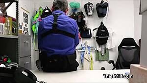 Milf Fucked Hard For Stealing Batteries In Office