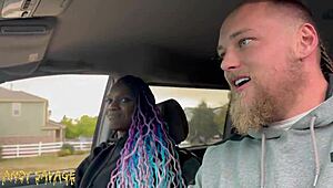 Big Booty Black Milf Fucks Son's White Friend