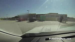 Public gloryhole encounter with a stranger's cum craving partner