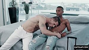 Big black cock fucks gay twink roughly