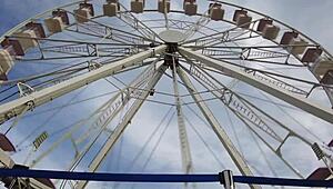 a beautiful latina milf giving blowjob on ferris wheel with dirty talk 😏