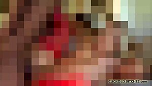 Clean up after femdom wife cuckold.