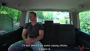 Slim hooker gets banged hard by stud in moving van