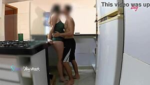 Metendo Gostoso Com O Marido Na Cozinha De Casa